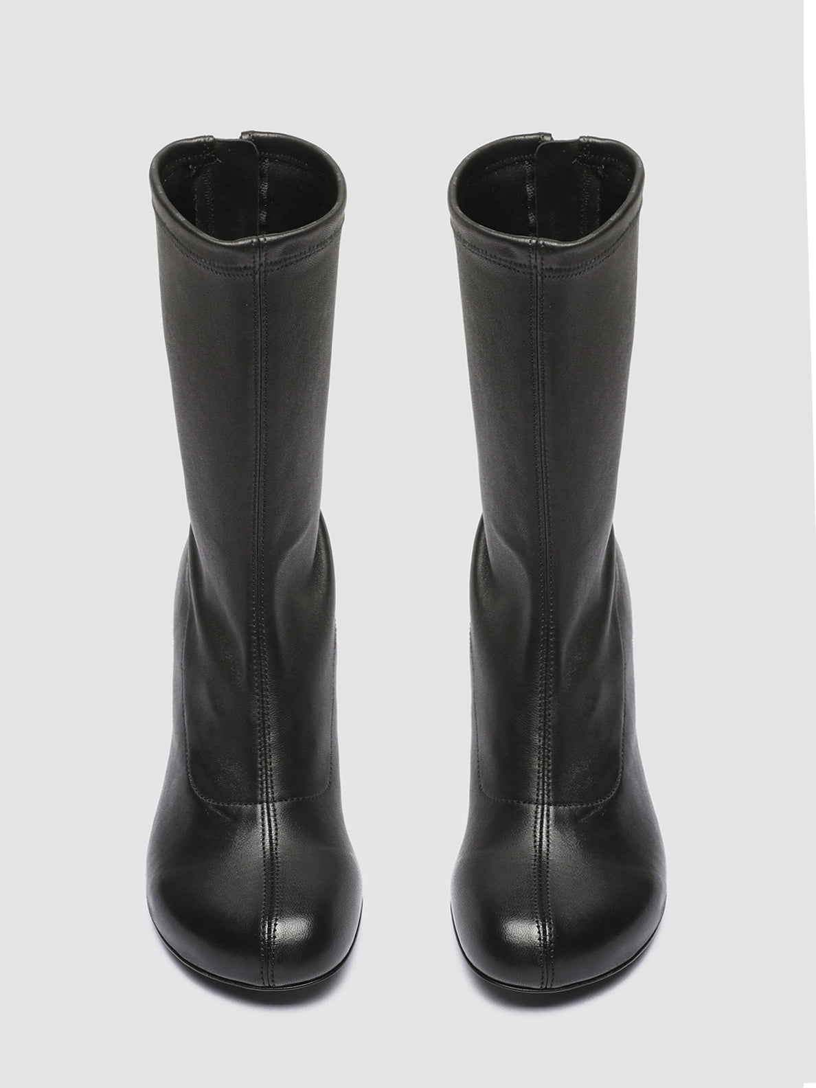 ETHEL 016 - Black Leather Stretch Boots women Officine Creative - 2