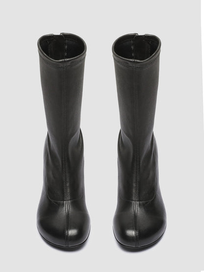 ETHEL 016 - Black Leather Stretch Boots women Officine Creative - 2