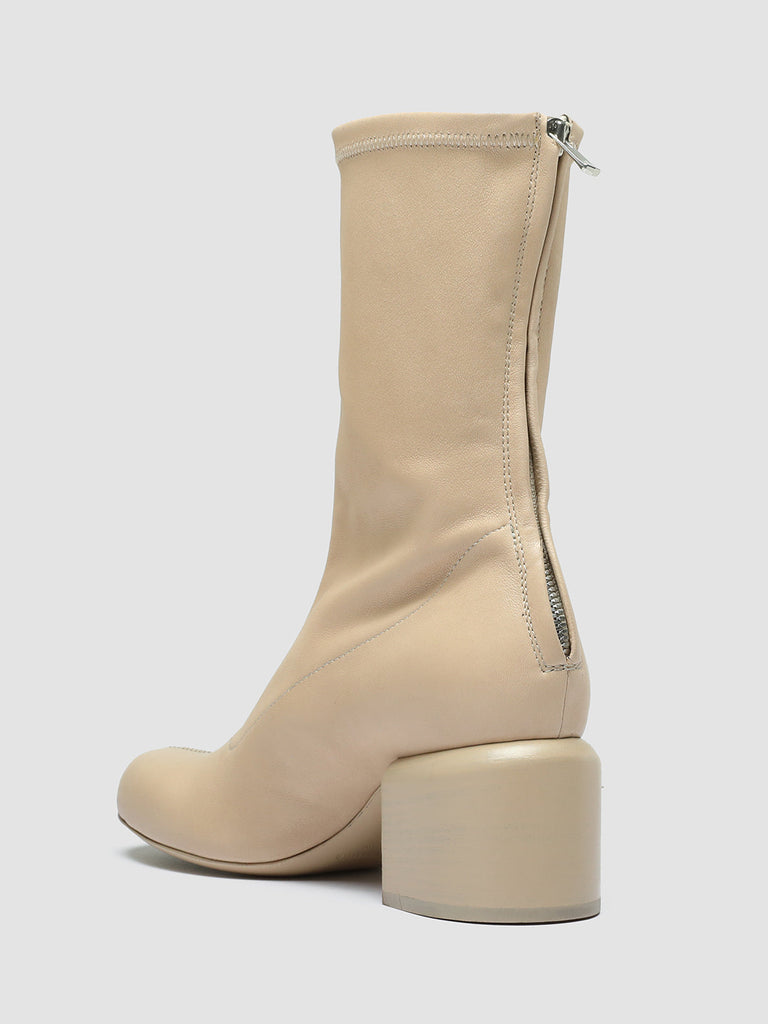 ETHEL 016 - Ivory Leather Zip Boots women Officine Creative - 4
