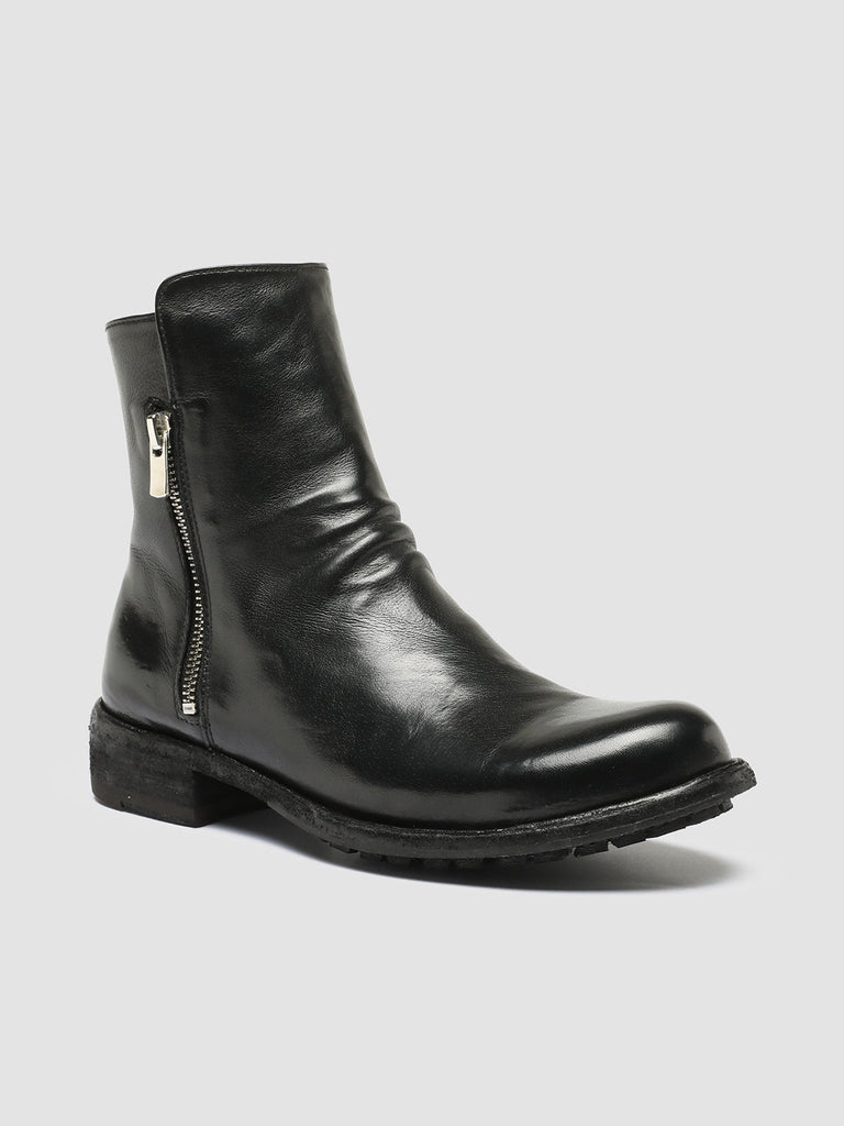 LEGRAND 226 - Black Leather Zip Boots women Officine Creative - 3