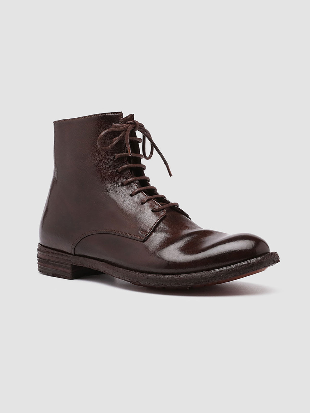 LEXIKON 123 - Brown Zipped Leather Ankle Boots Women Officine Creative - 3