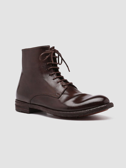 LEXIKON 123 - Brown Zipped Leather Ankle Boots Women Officine Creative - 3