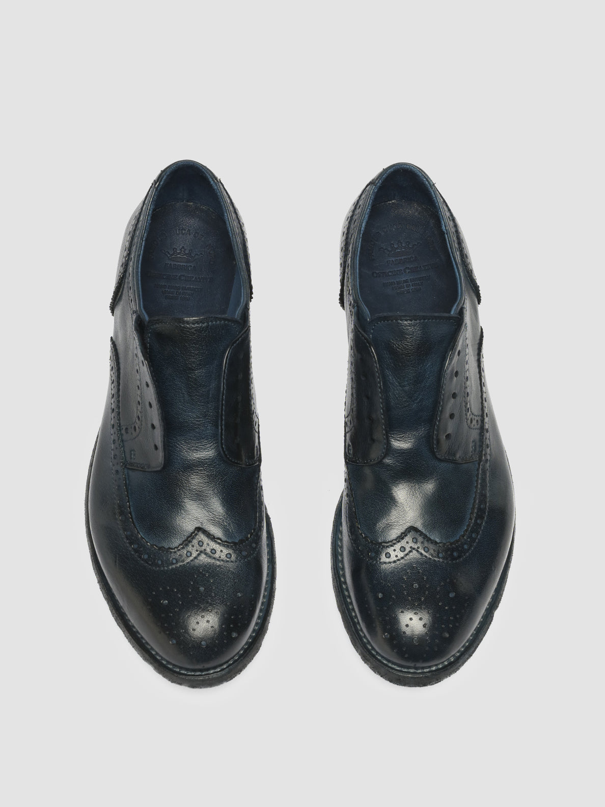 LEXIKON 150 - Blue Leather Derby Shoes women Officine Creative - 2