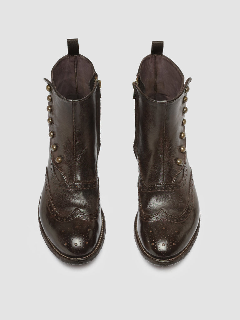 LEXIKON 153 - Burgundy Leather Zip Boots women Officine Creative - 2