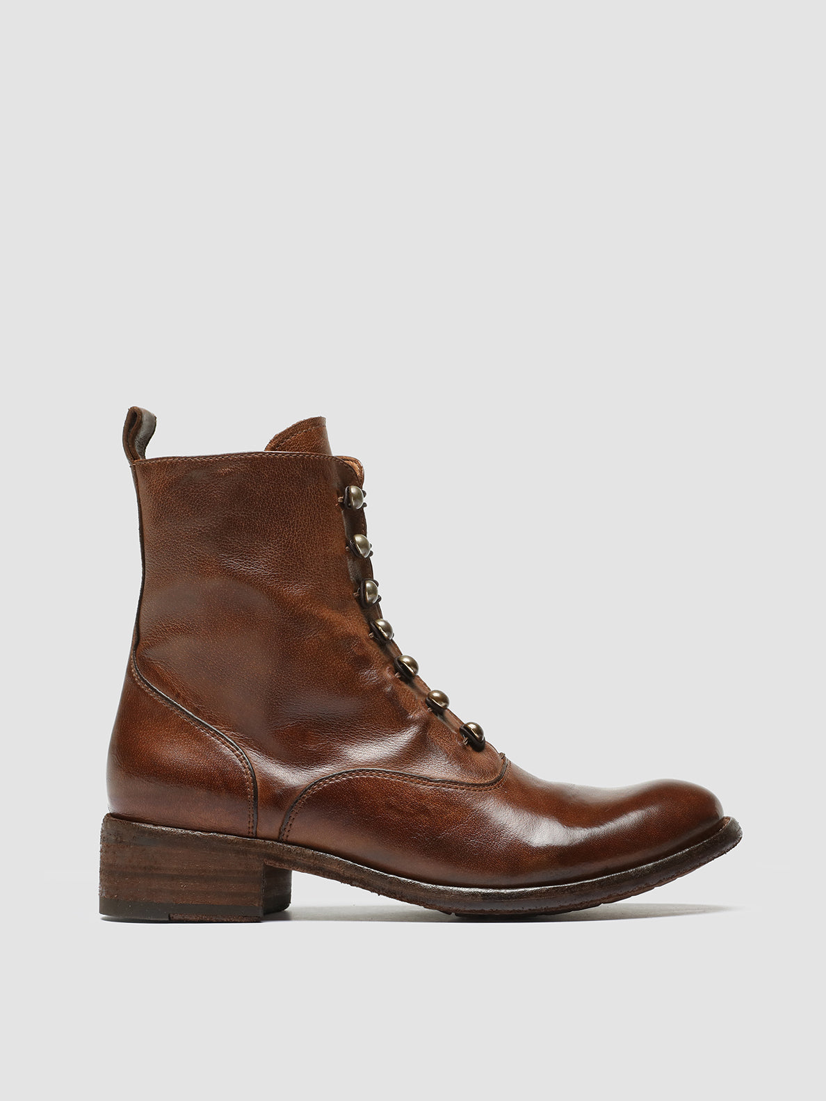 LISON 036 - Brown Leather Zip Boots women Officine Creative - 1