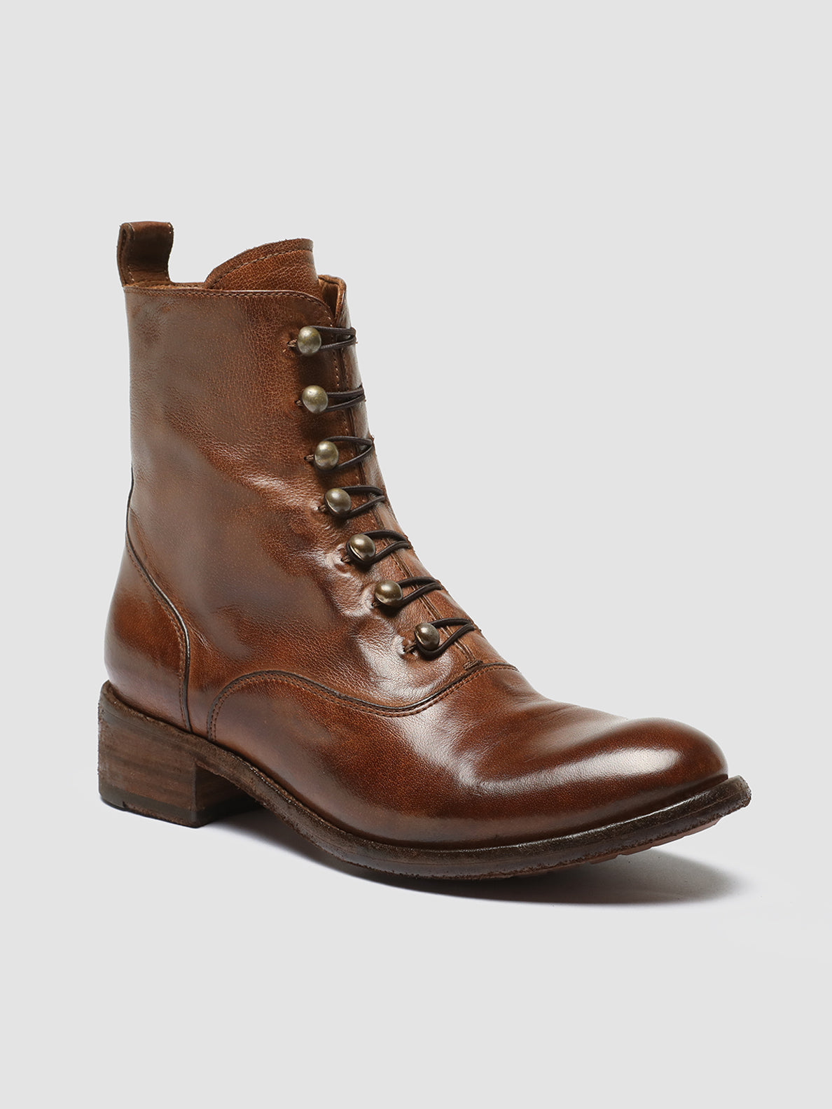LISON 036 - Brown Leather Zip Boots women Officine Creative - 3