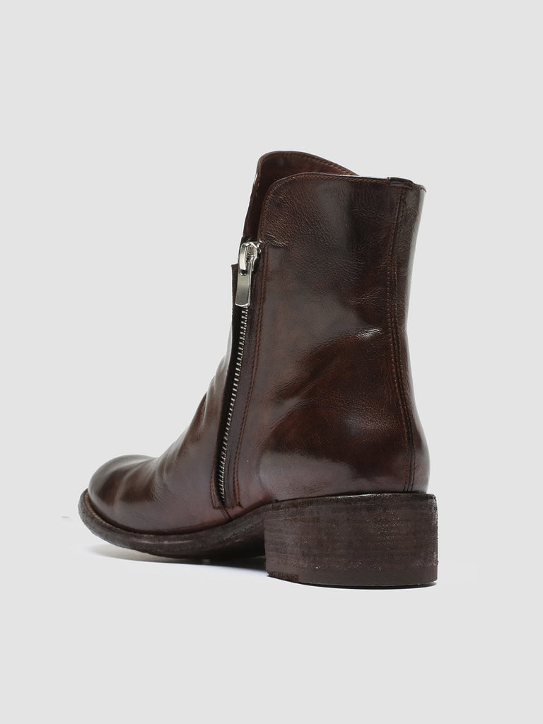 LISON 056 - Brown Leather Zip Boots women Officine Creative - 4
