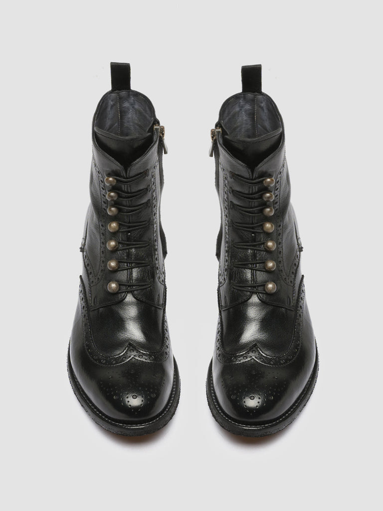 LISON 058 - Black Leather Zip Boots women Officine Creative - 2