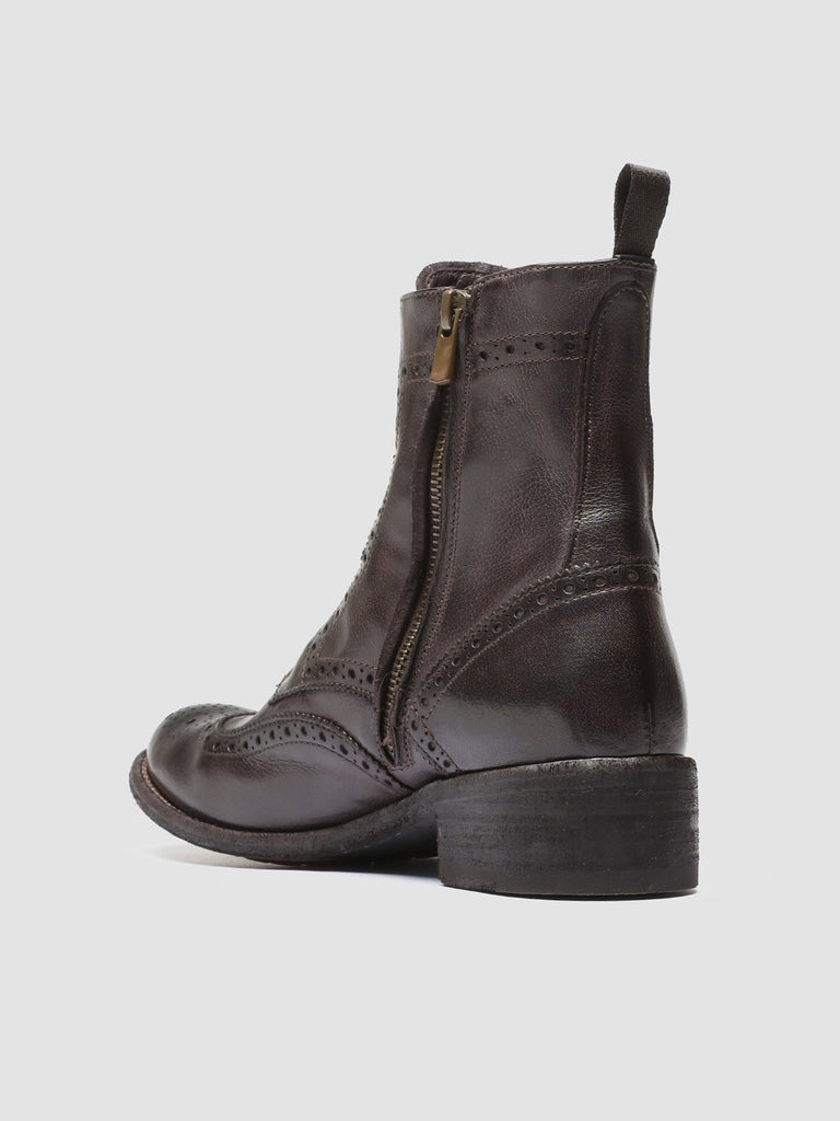 LISON 058 - Burgundy Leather Zip Boots women Officine Creative - 4