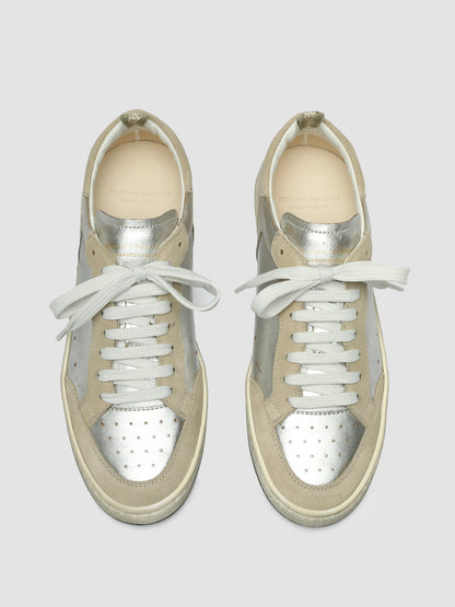 MAGIC 101 - Silver Leather and Suede Low Top Sneakers women Officine Creative - 2