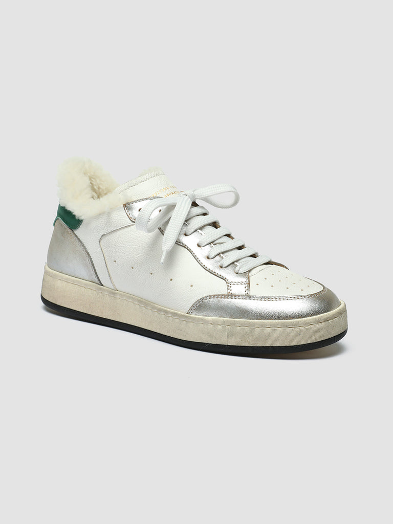MAGIC 103 - White Suede and Leather Low Top Sneakers women Officine Creative - 3
