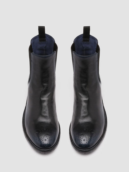 SELINE 002 - Blue Leather Chelsea Boots Women Officine Creative - 2