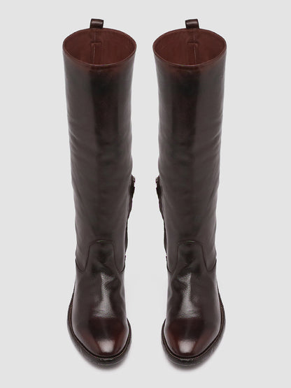 SELINE 013 - Brown Zipped Leather Boots Women Officine Creative - 2