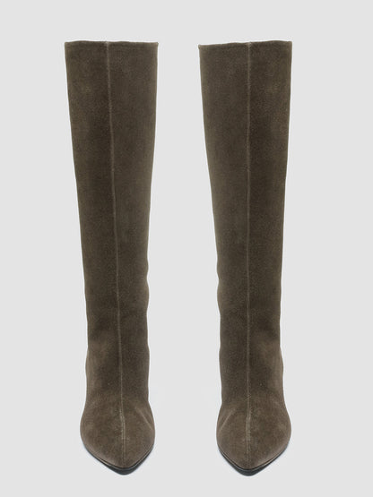 SEVRE 006 - Taupe Leather Pull On Boots women Officine Creative - 2