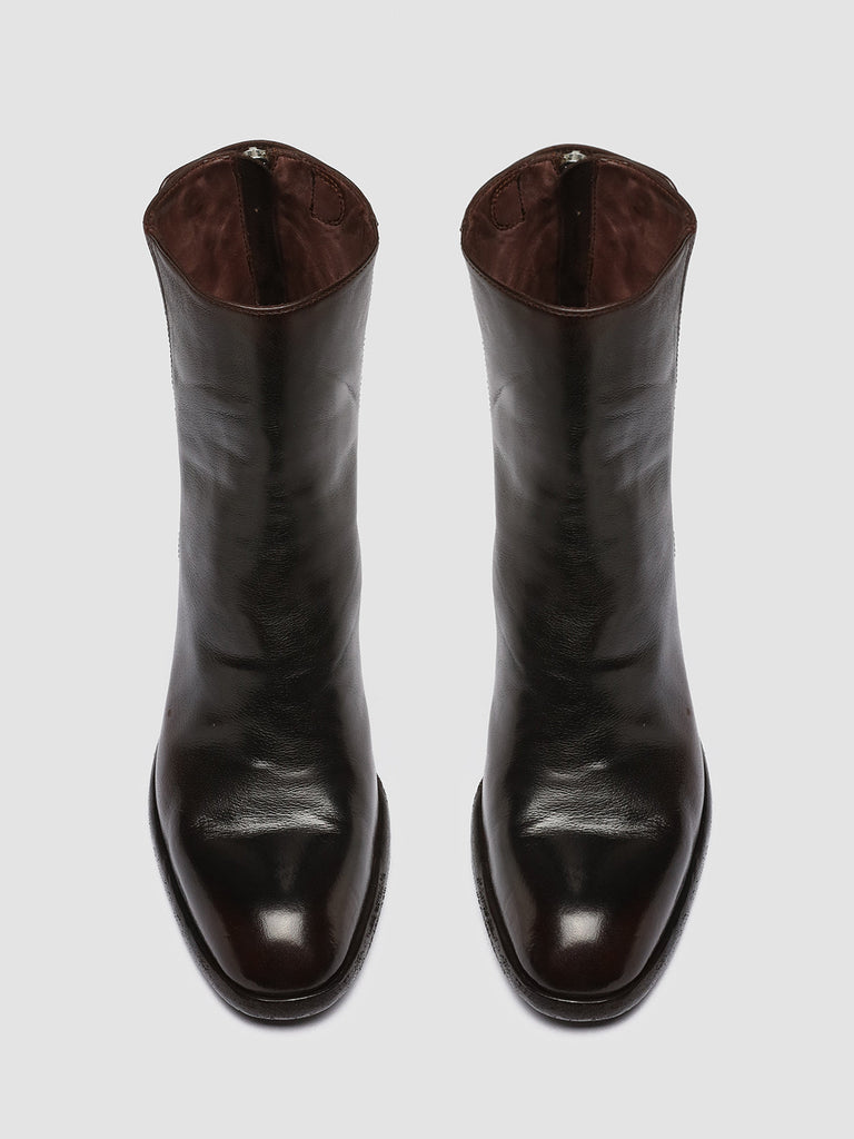SYDNE 003 - Brown Leather Zip Boots women Officine Creative - 2