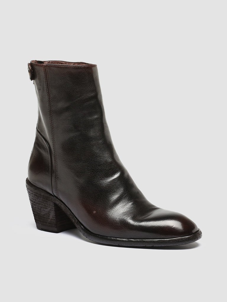 SYDNE 003 - Brown Leather Zip Boots women Officine Creative - 3