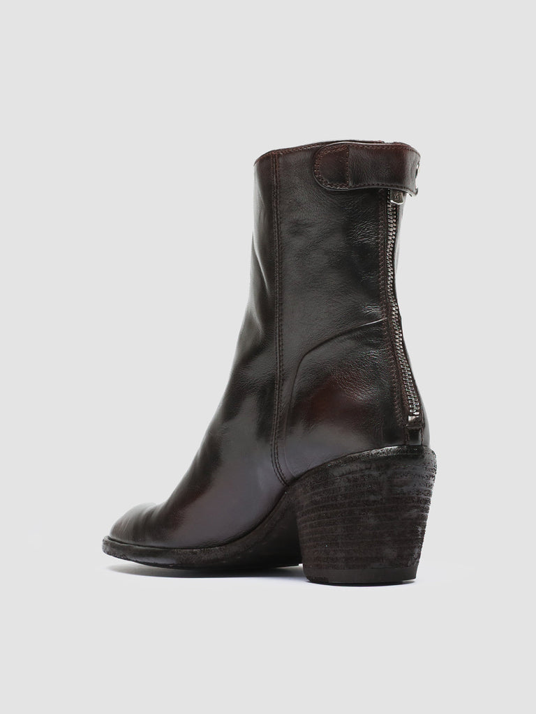 SYDNE 003 - Brown Leather Zip Boots women Officine Creative - 4