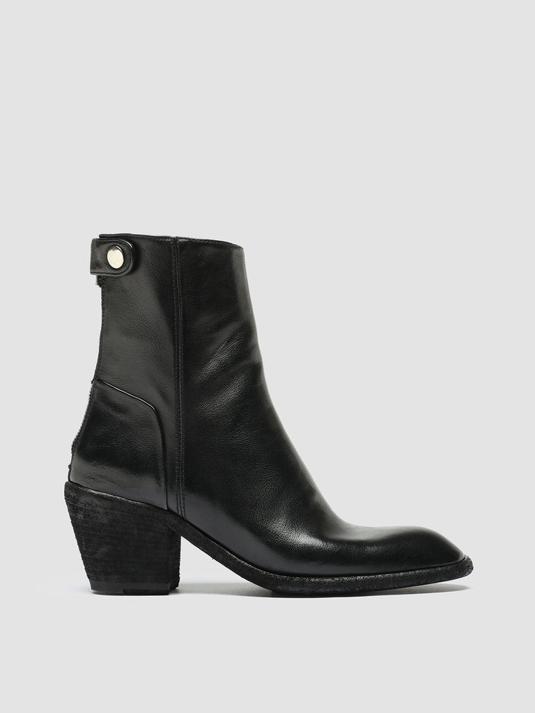 SYDNE 003 - Black Leather Zip Boots women Officine Creative - 1