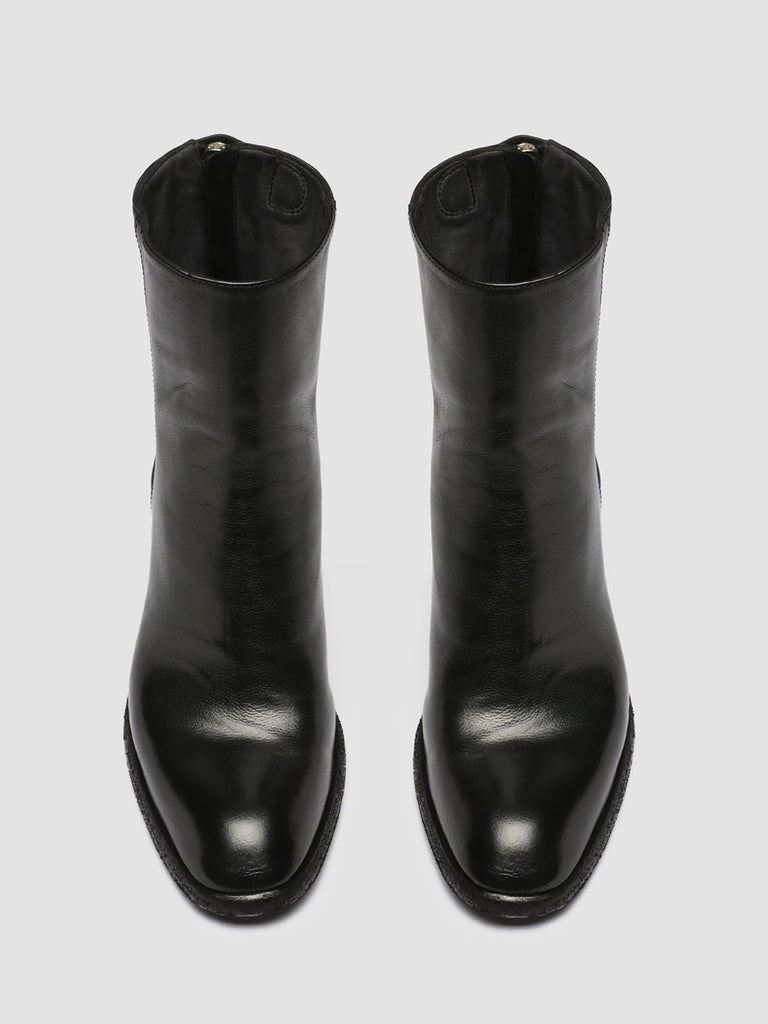 SYDNE 003 - Black Leather Zip Boots women Officine Creative - 2