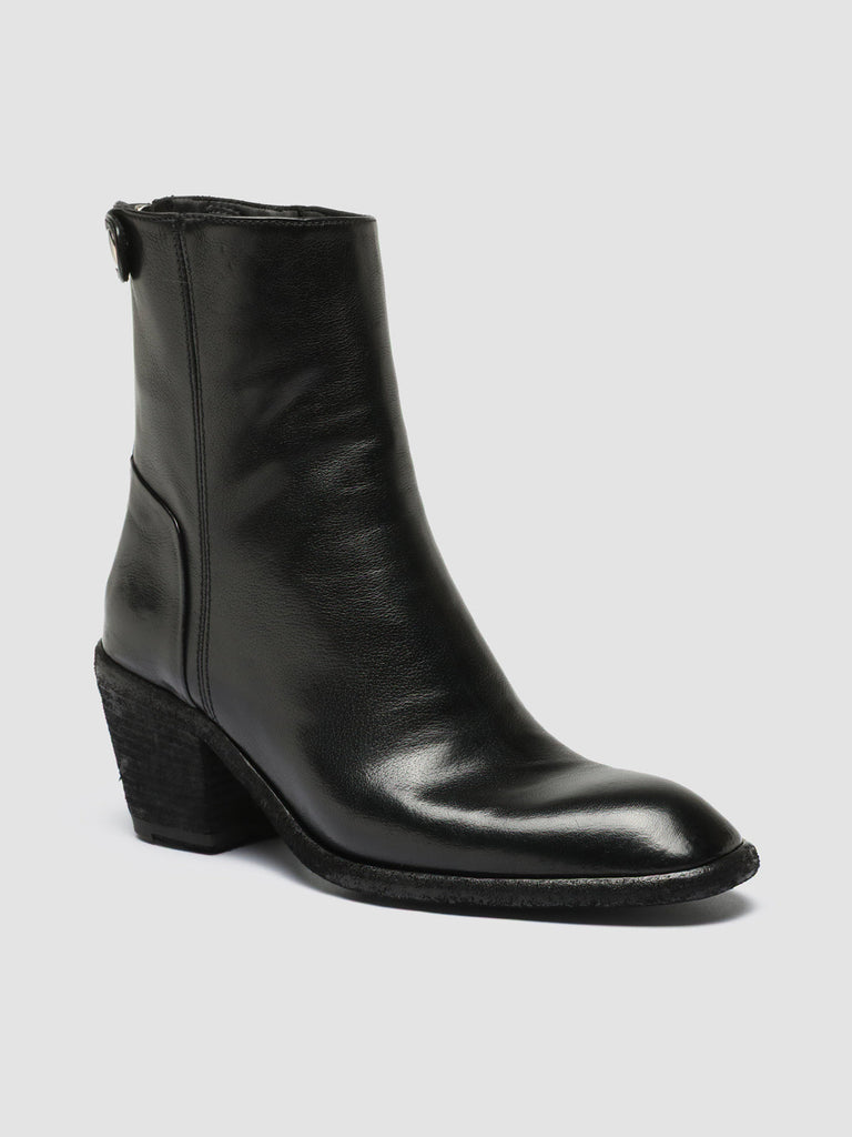 SYDNE 003 - Black Leather Zip Boots women Officine Creative - 3