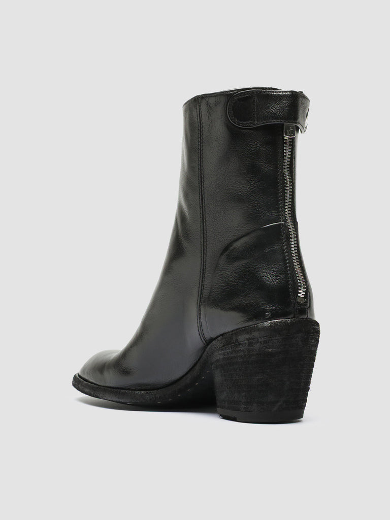 SYDNE 003 - Black Leather Zip Boots women Officine Creative - 4