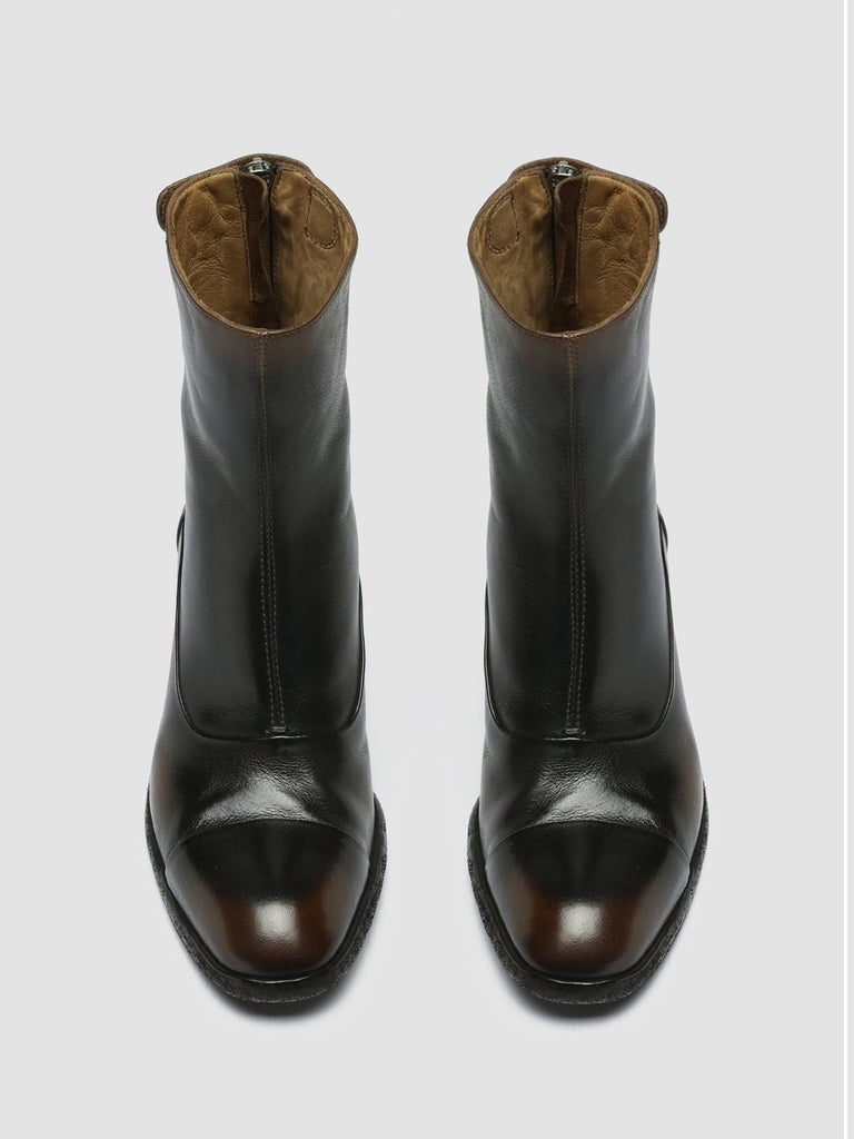 SYDNE 004 - Brown Leather Zip Boots women Officine Creative - 2