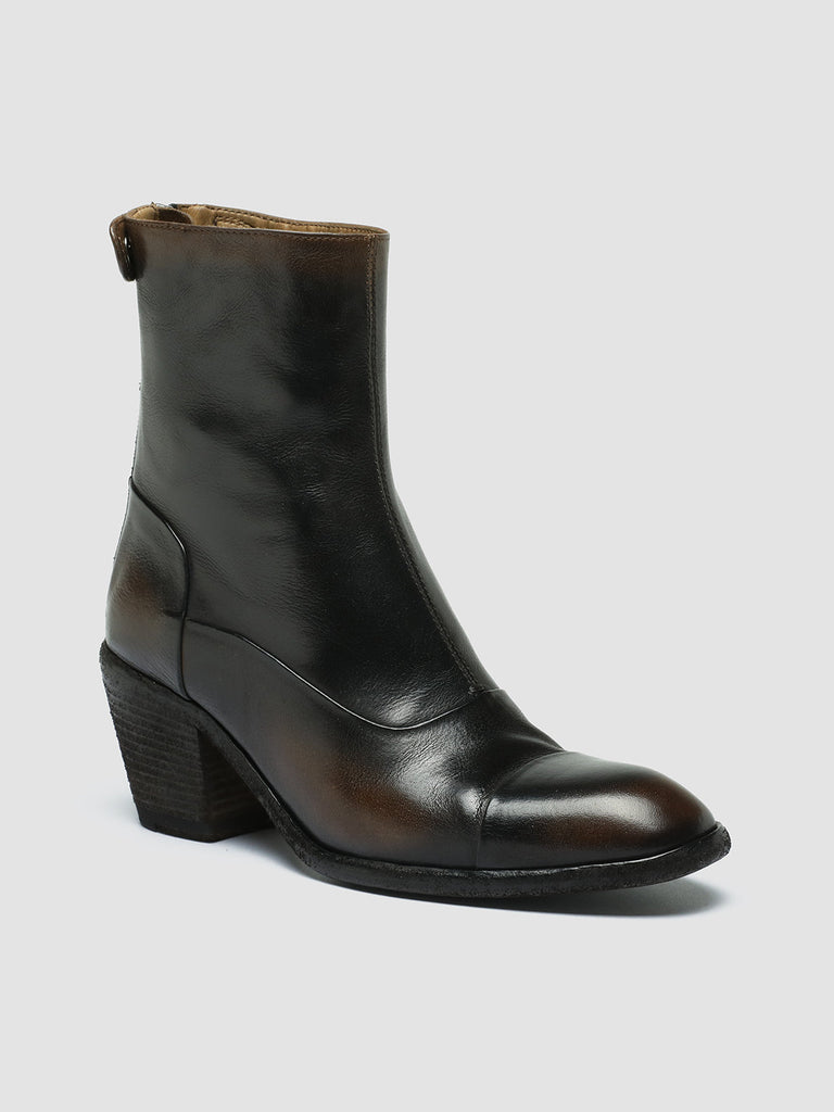 SYDNE 004 - Brown Leather Zip Boots women Officine Creative - 3