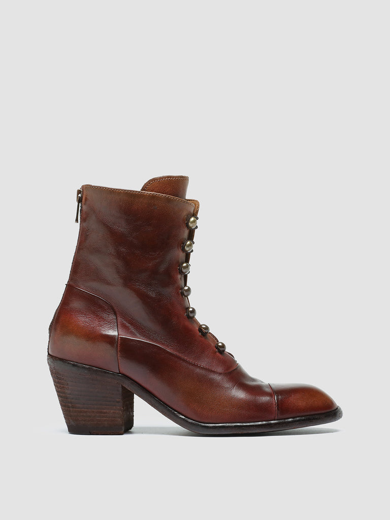 SYDNE 005 - Brown Leather Zip Boots women Officine Creative - 1