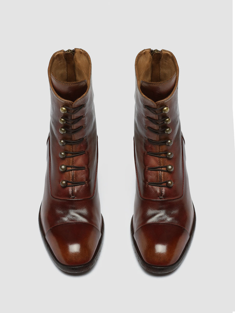 SYDNE 005 - Brown Leather Zip Boots women Officine Creative - 2
