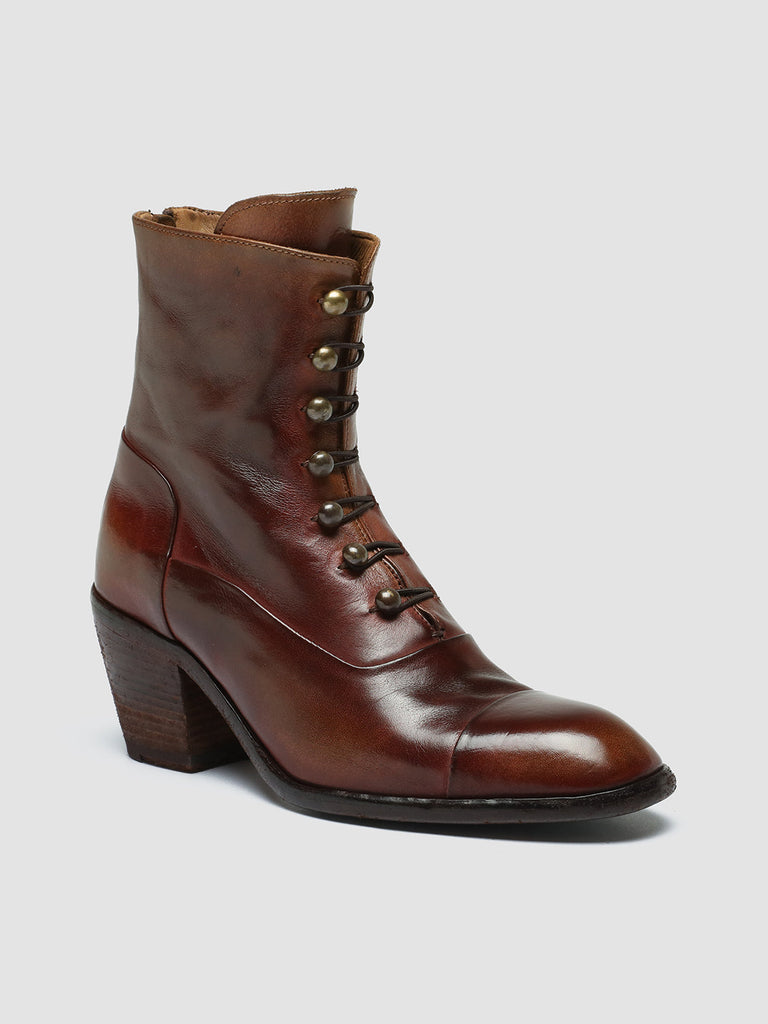 SYDNE 005 - Brown Leather Zip Boots women Officine Creative - 3