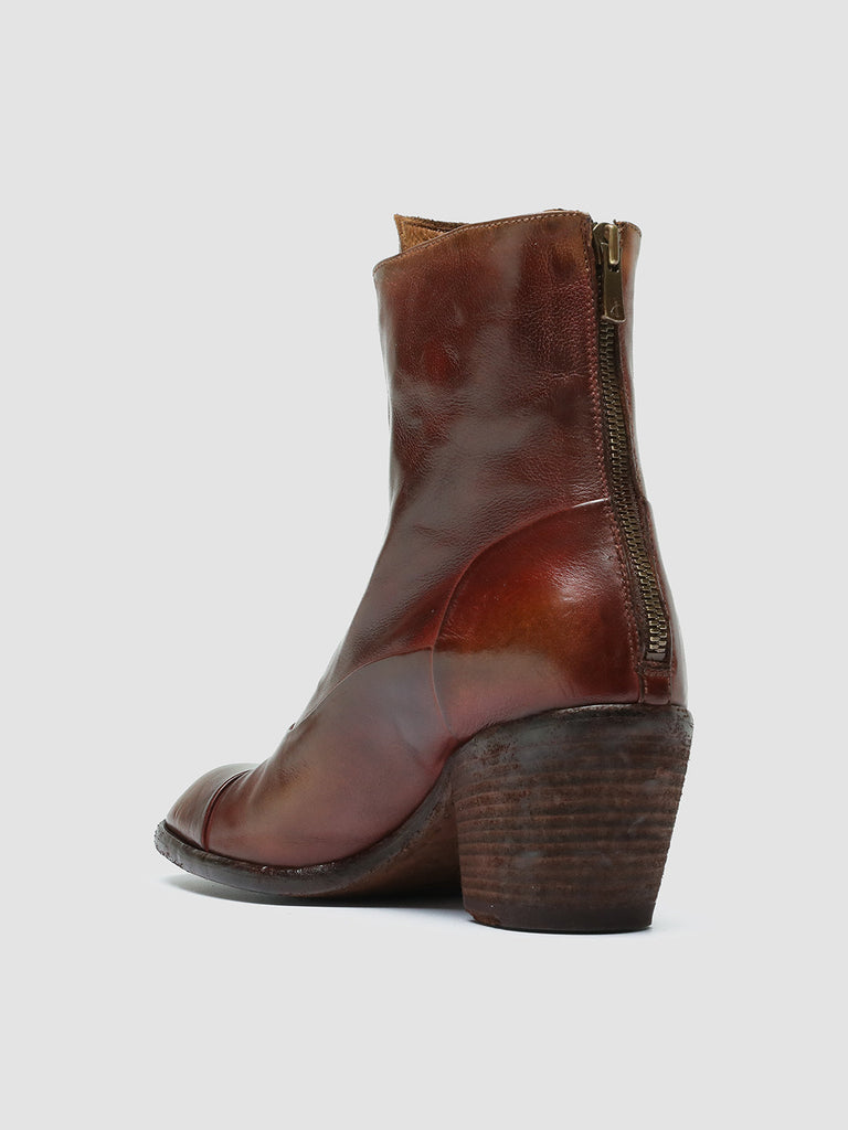 SYDNE 005 - Brown Leather Zip Boots women Officine Creative - 4