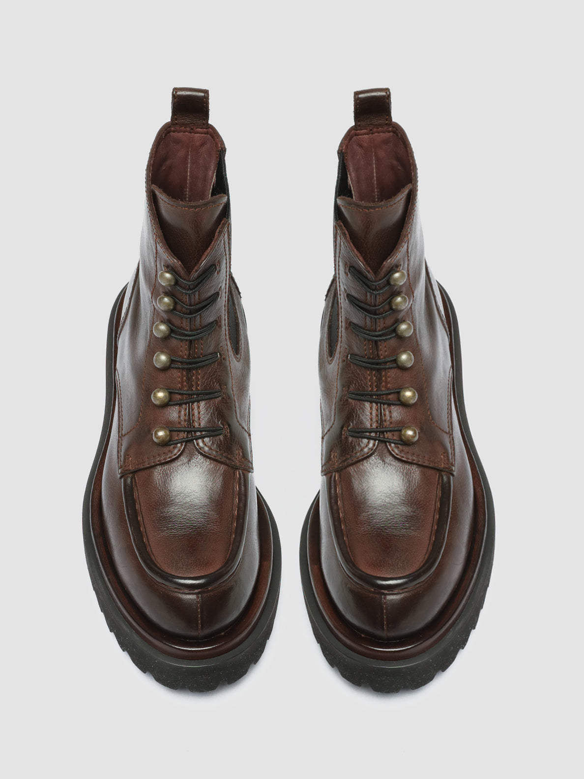 WISAL DD 103 - Brown Leather Pull On Boots women Officine Creative - 2