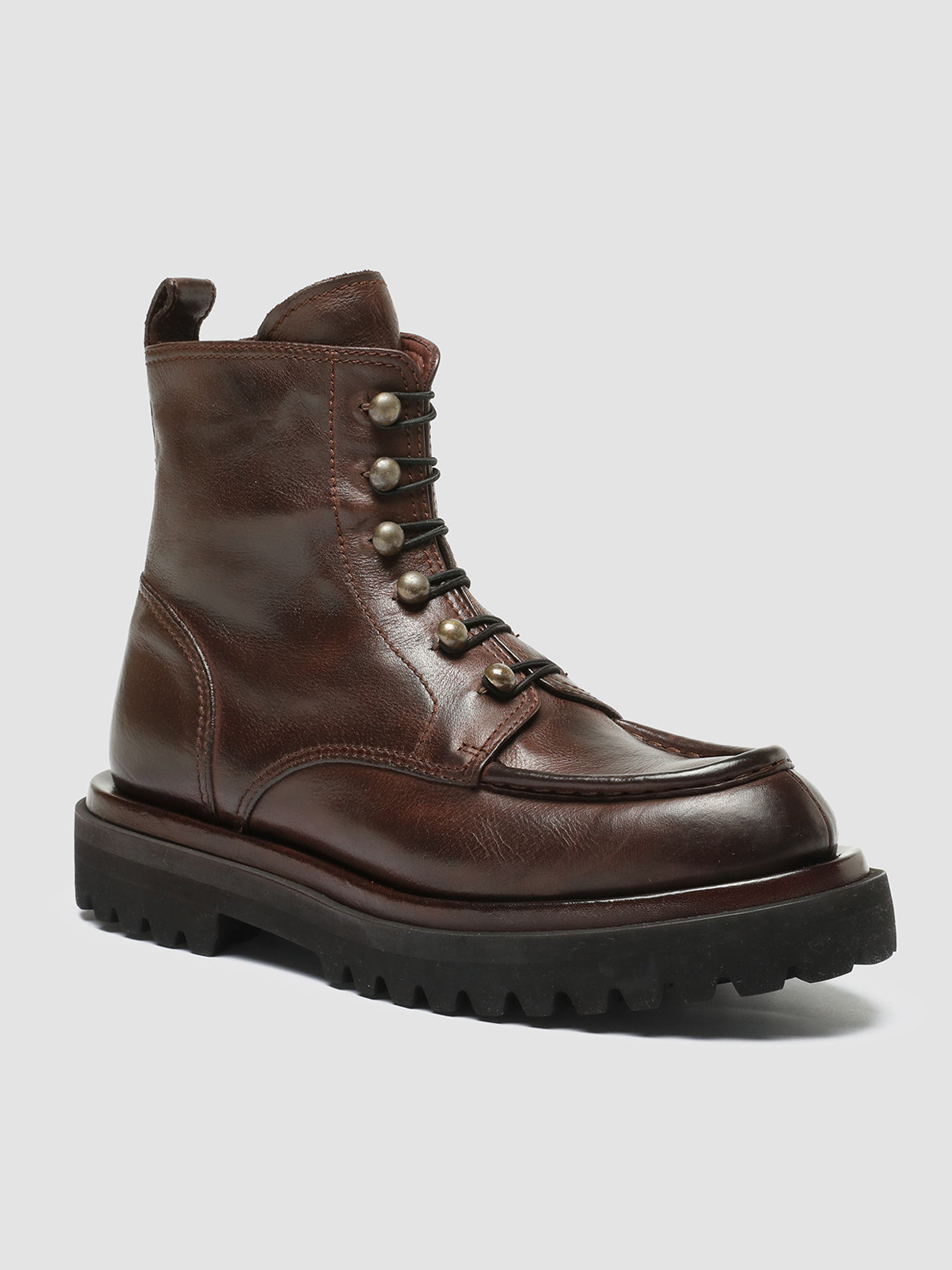 WISAL DD 103 - Brown Leather Pull On Boots women Officine Creative - 3