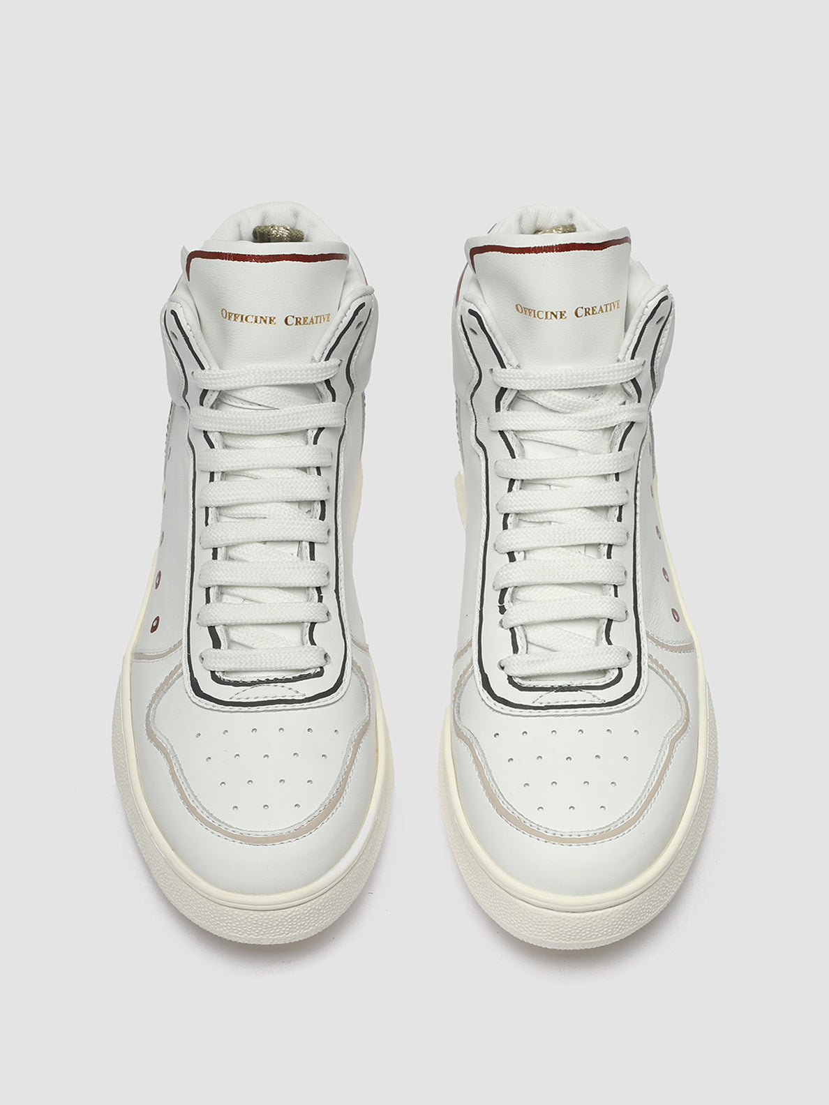 MOWER 113 - White Leather High Top Sneakers women Officine Creative - 2