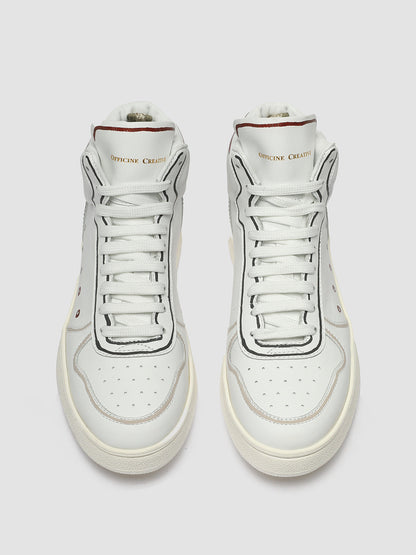MOWER 113 - White Leather High Top Sneakers women Officine Creative - 2