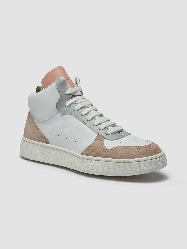 MOWER 113 - White Leather and Suede High Top Sneakers women Officine Creative - 3