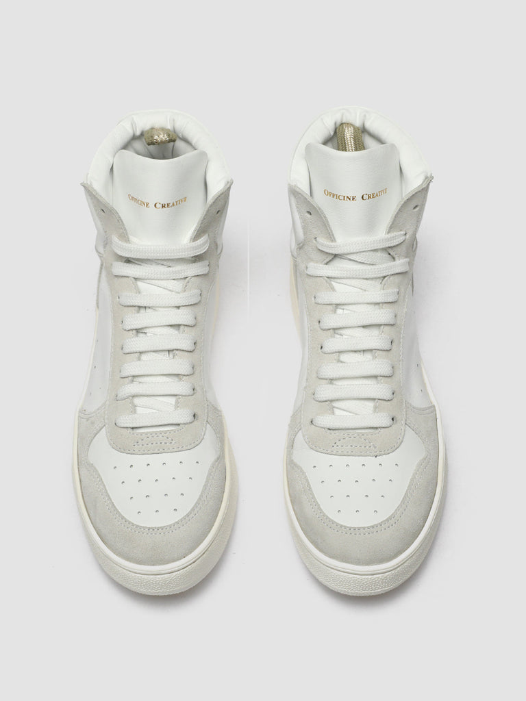 MOWER 117 - White Leather and Suede High Top Sneakers women Officine Creative - 2