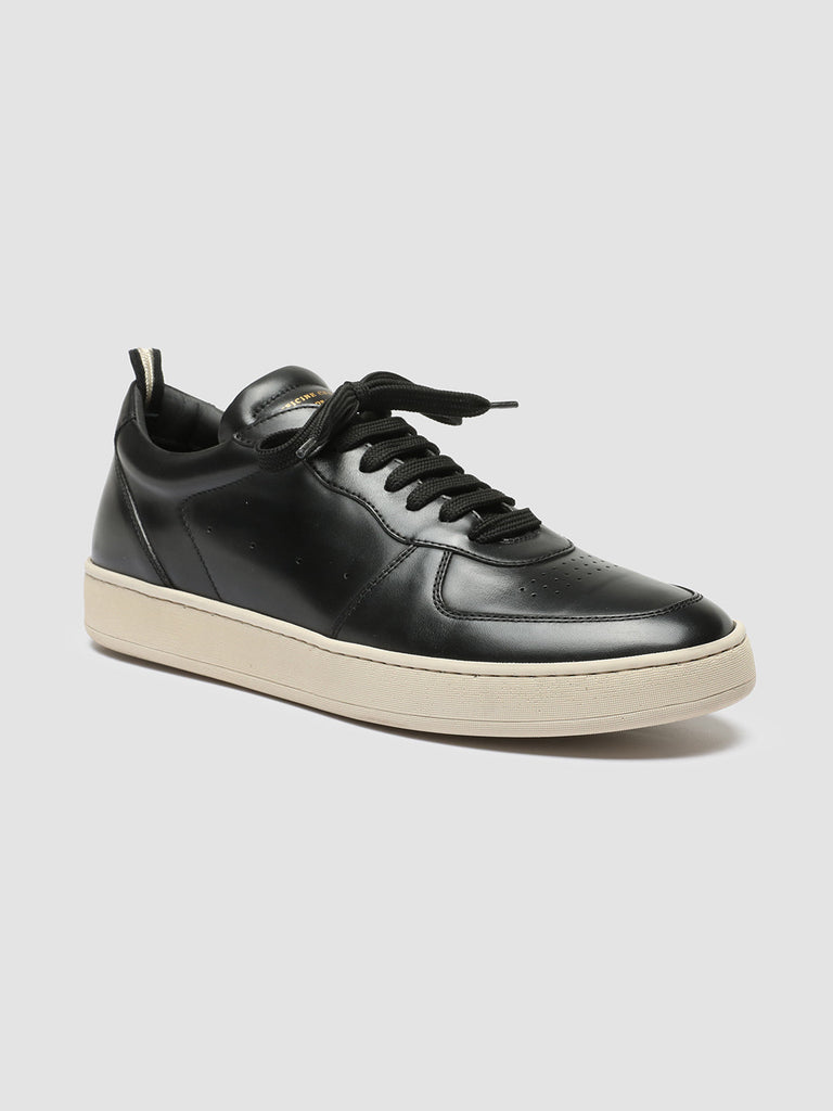 ASSET 001 - Black Leather Low Top Sneakers men Officine Creative - 3