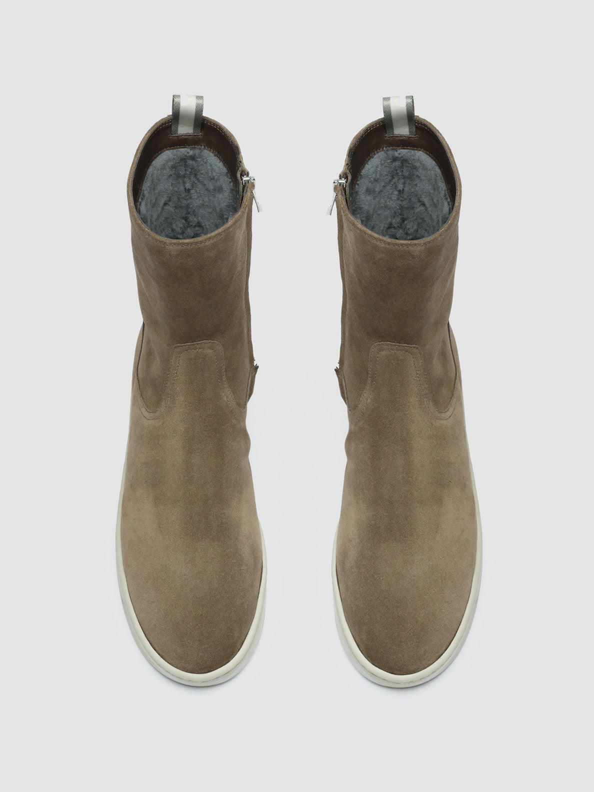 BUG 014 - Taupe Suede Zip Boot Sneakers men Officine Creative - 2