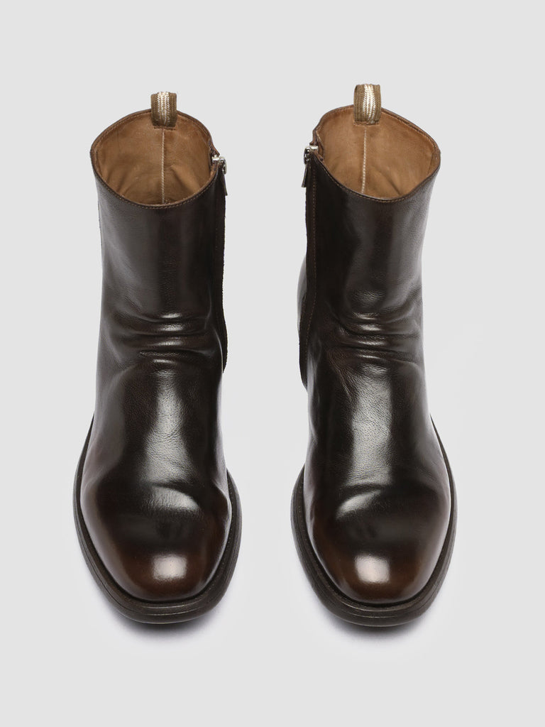 CHRONICLE 058 - Brown Leather Zip Boots men Officine Creative - 2