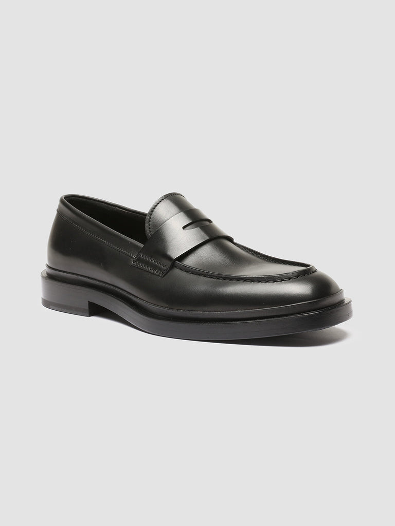 CONCRETE 009 - Black Leather Penny Loafers men Officine Creative - 3