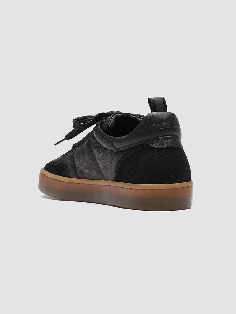 KOMBINED 001 - Black Leather Sneakers Latex Sole Men Officine Creative - 4