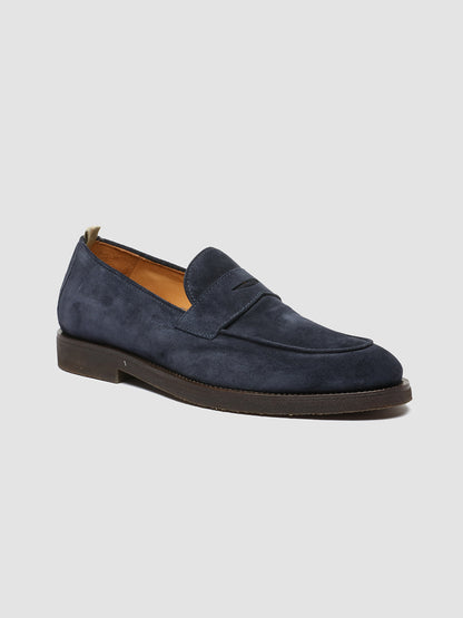OPERA FLEXI 101 - Navy Suede Prnny Loafers men Officine Creative - 3