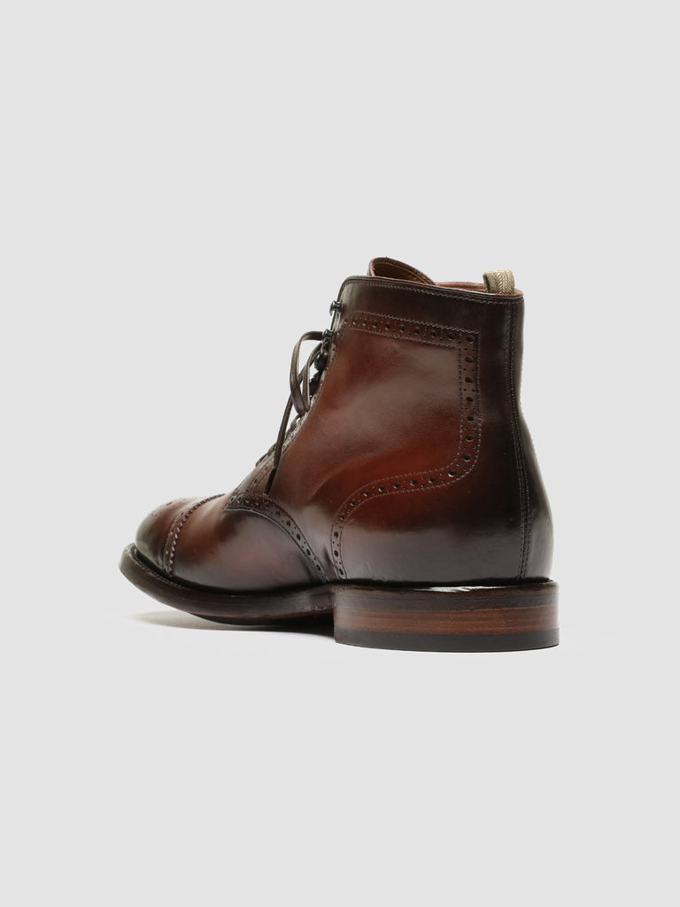 TEMPLE 004 - Burgundy Leather Lace-up Boots men Officine Creative - 4