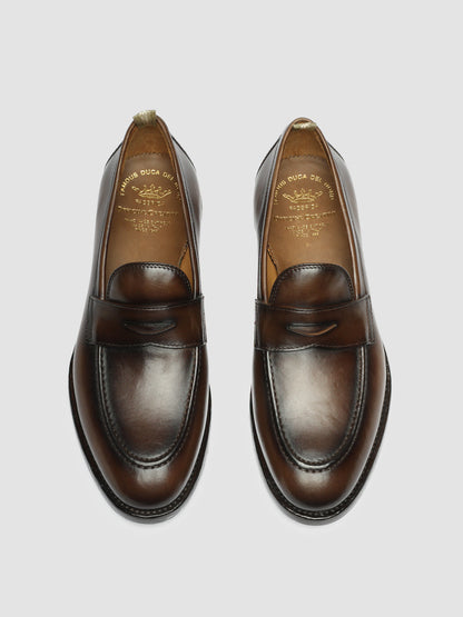 TULANE 002 - Brown Leather Penny Loafers men Officine Creative - 2