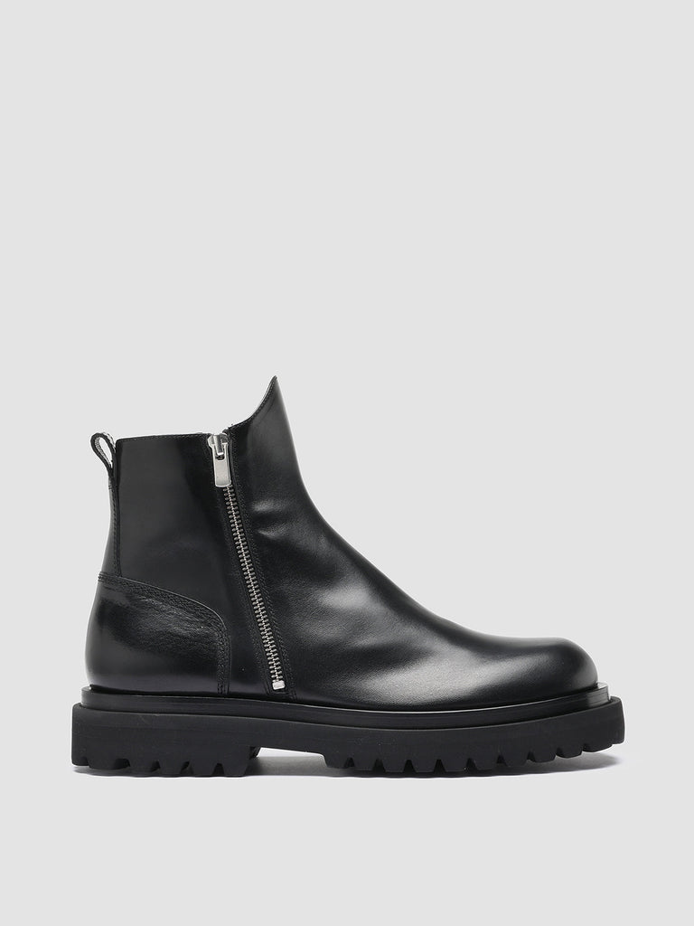 ULTIMATE 005 - Black Leather Ankle Boots Men Officine Creative - 1
