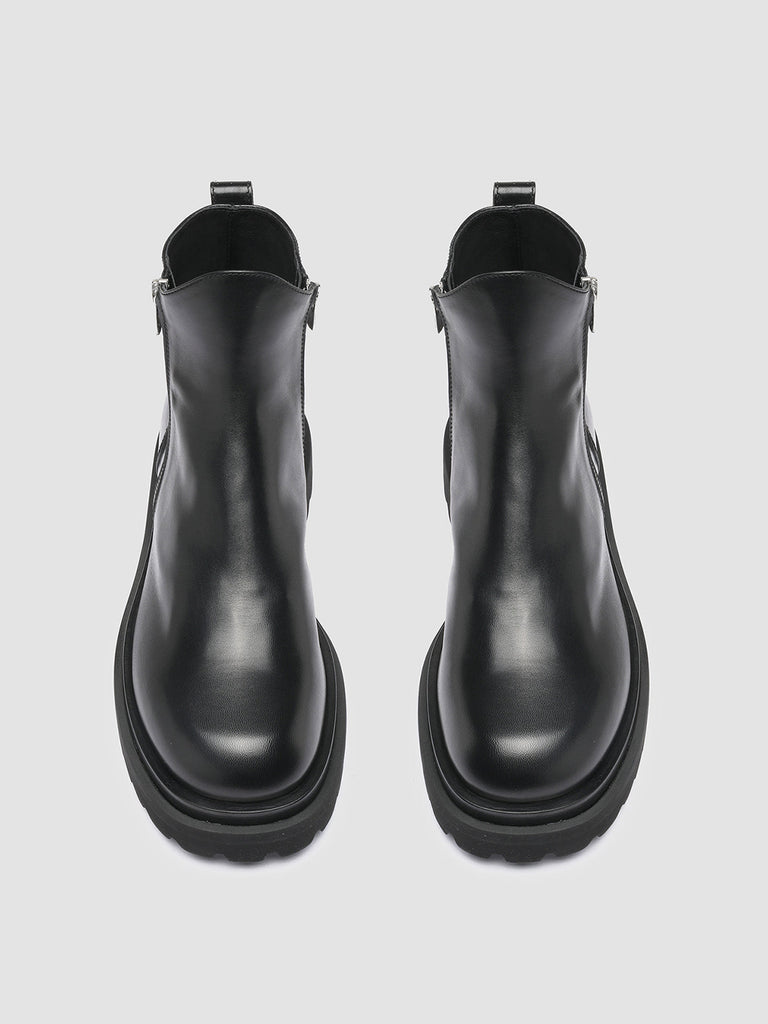 ULTIMATE 005 - Black Leather Ankle Boots Men Officine Creative - 2