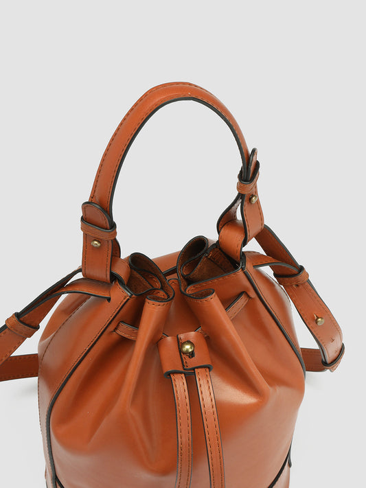 SADDLE 08 - Brown Leather Bucket Bag  Officine Creative - 2