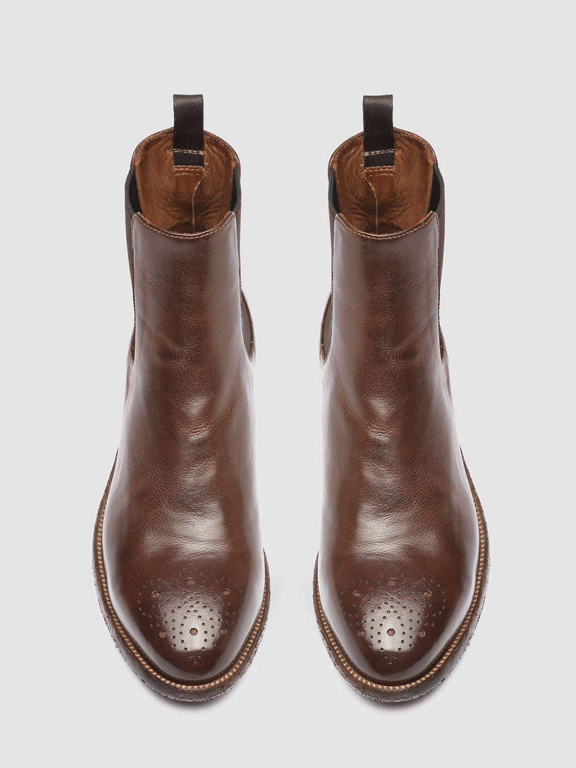 SELINE 002 - Brown Leather Chelsea Boots Women Officine Creative - 2
