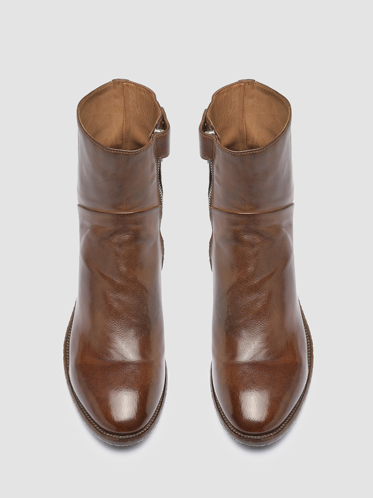SELINE 020 - Brown Leather Ankle Boots Women Officine Creative - 2